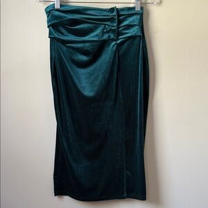 NWT Cider Teal Velvet Pencil Skirt